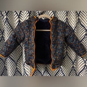 OshKosh B'gosh Kids Puffer Jacket with Blue and Orange Pattern